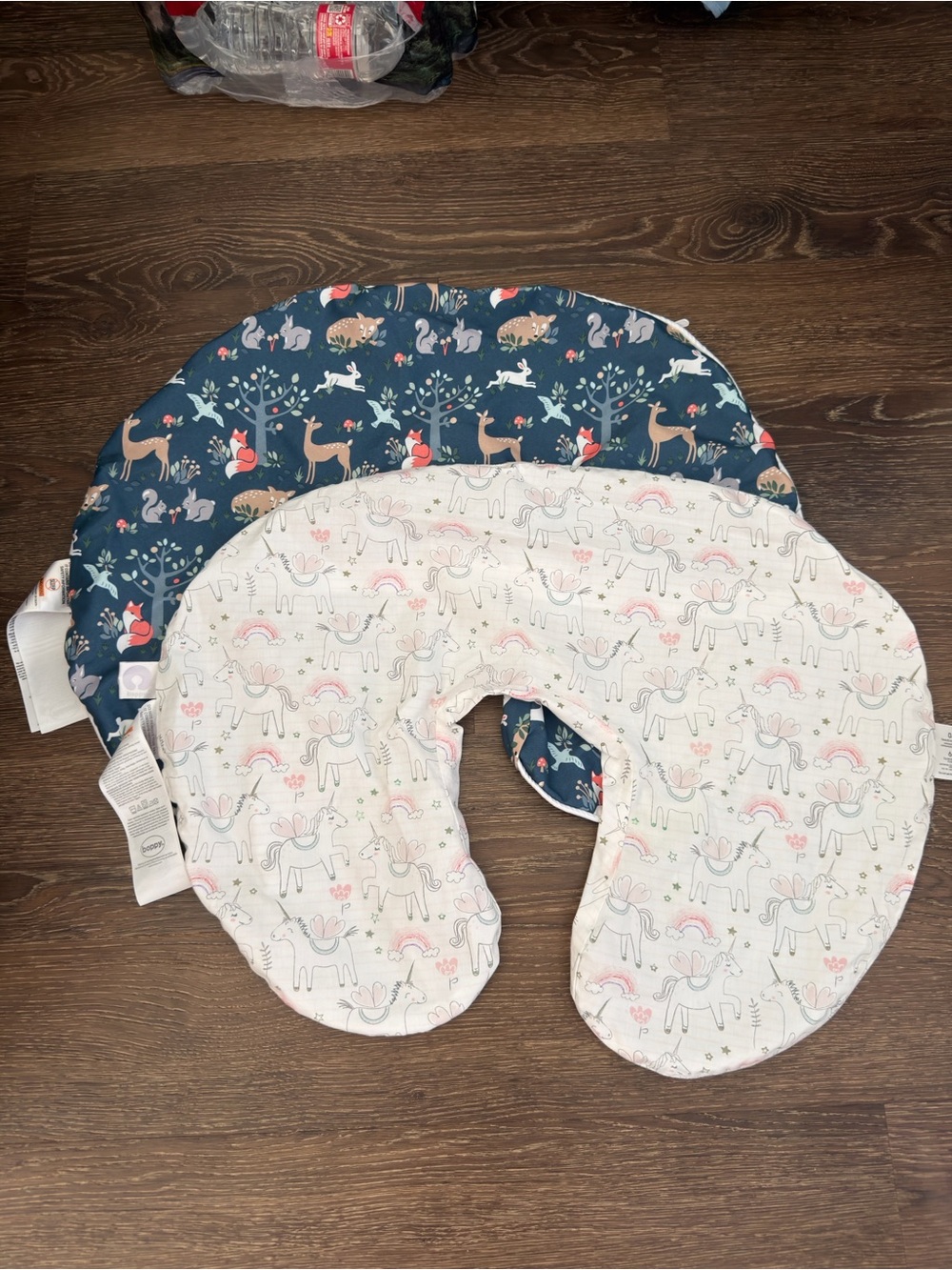 Boppy Nursing Pillow Cover Set - Navy Woodland & Cream Unicorn Prints